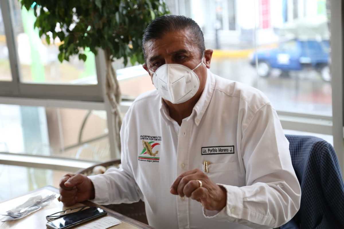 Porfirio Moreno, presidente de Independientes Unidos. (Jorge Sánchez)