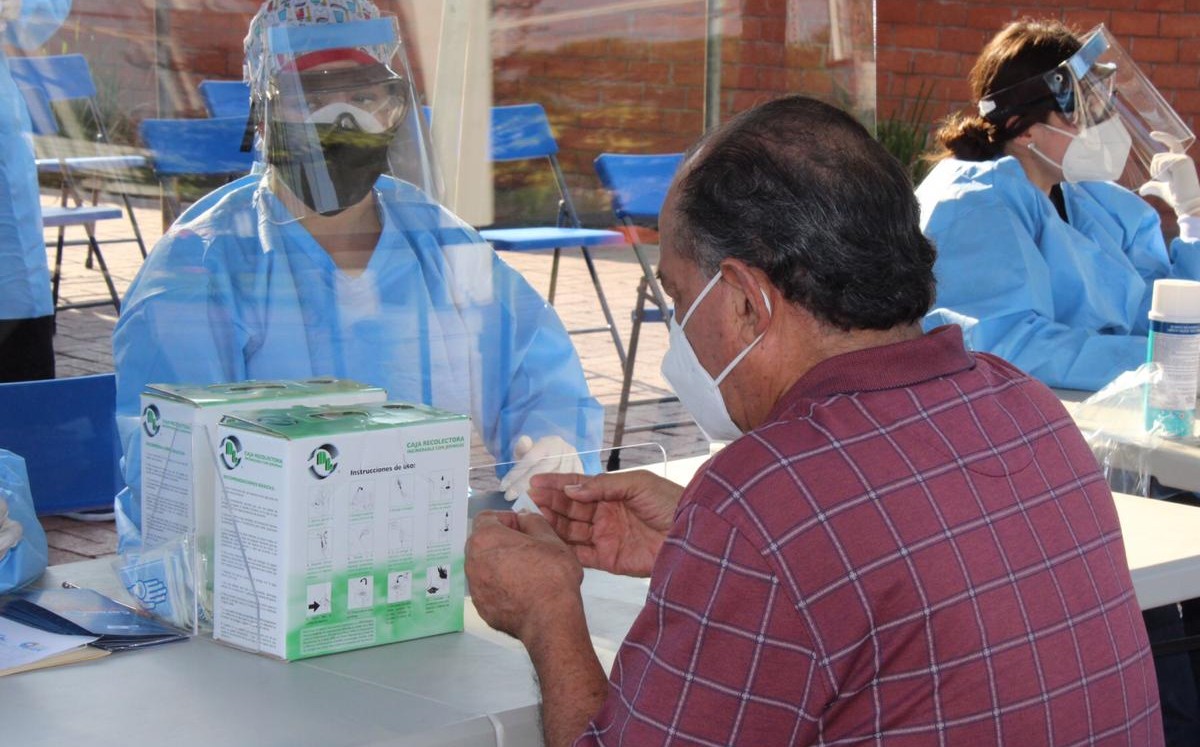 Pruebas rápidas para detectar coronavirus en Nuevo Laredo. (Ricardo Hernández)