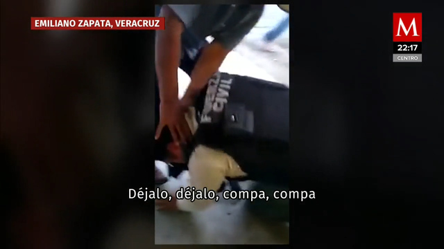 Elementos de la Fuerza Civil son golpeados en Veracruz