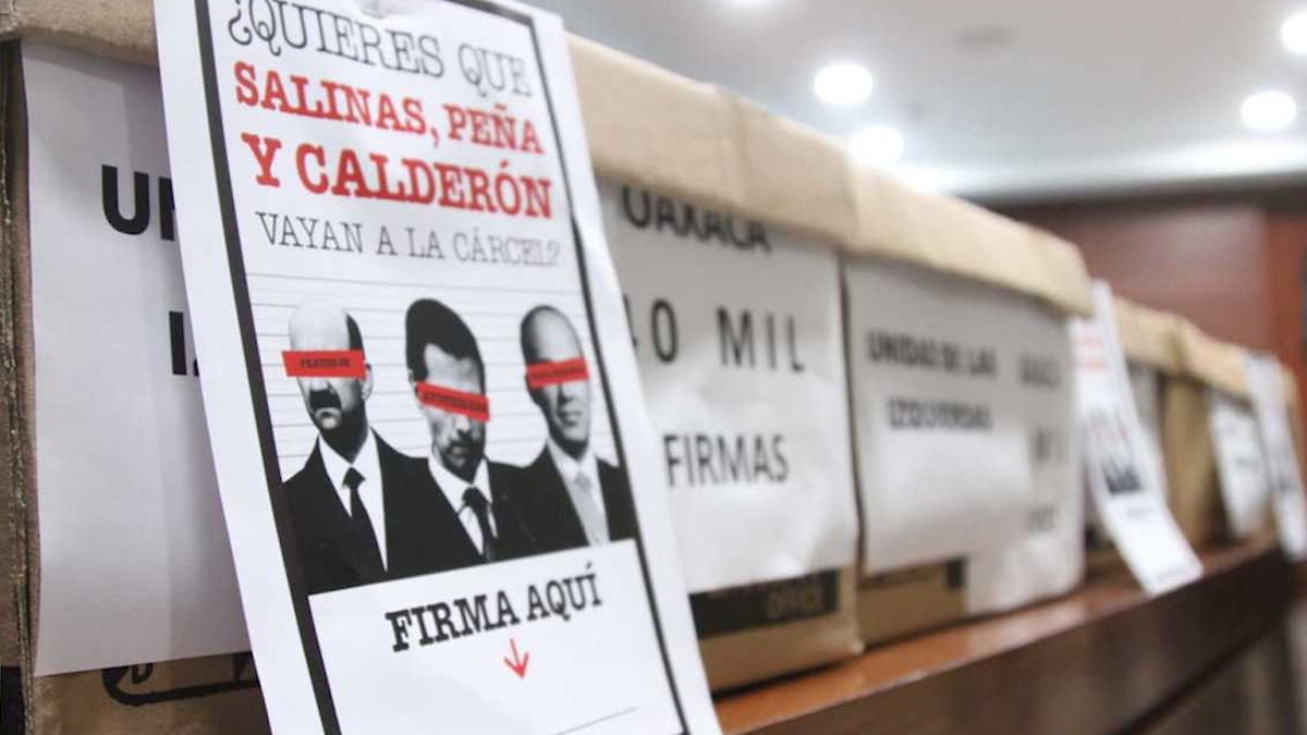 En Oaxaca contabilizan firmas para pedir consulta sobre juicio a ex presidentes