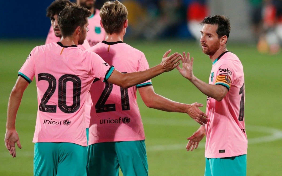 Barcelona durante su partido frente al Girona (Reuters)