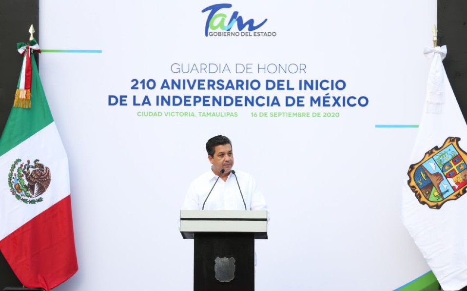 Gobernador Francisco Javier García Cabeza de Vaca en evento a Héroes de Independencia