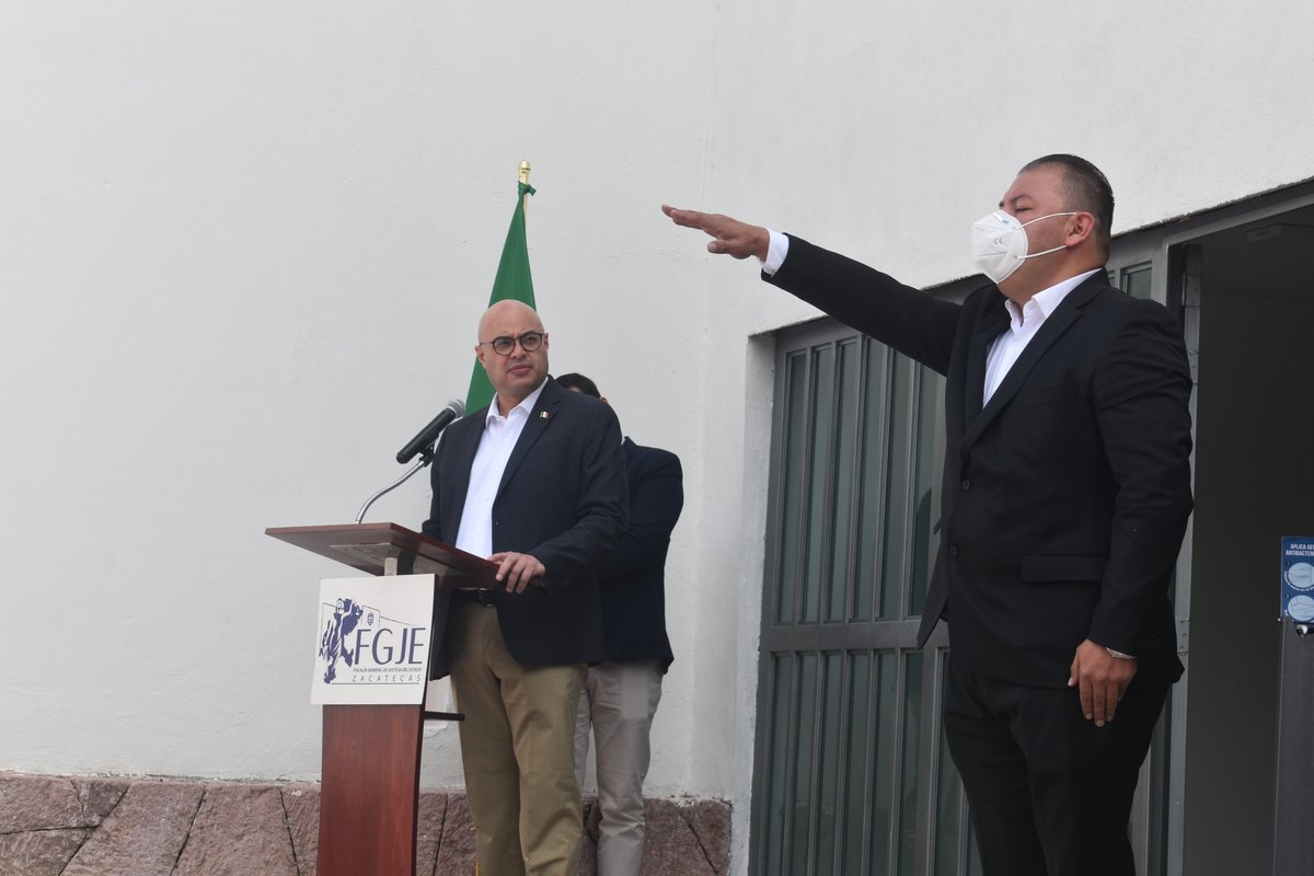 El Licenciado Juan Carlos Valdivia Meráz tomó protesta como nuevo fiscal especializado en Combate al Secuestro. (Tomada de @FiscaliaZac)