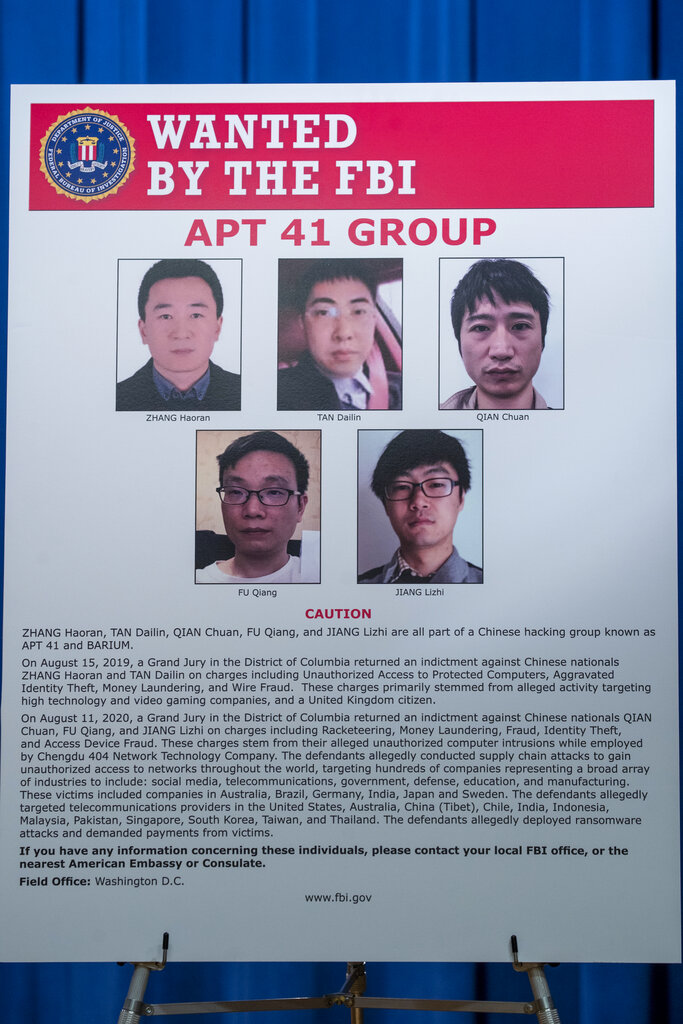 Los cinco chinos son buscados en Estados Unidos. | AP