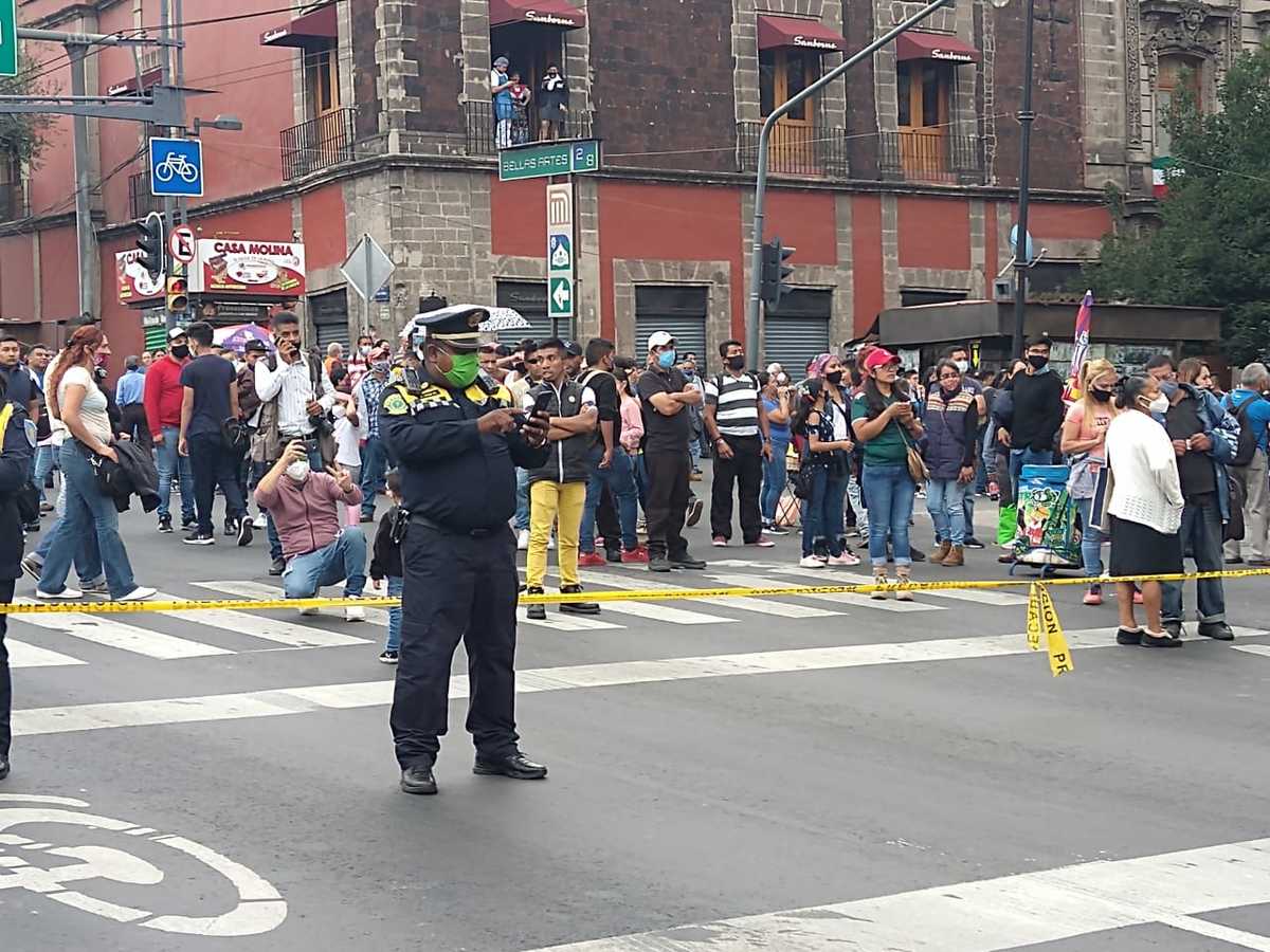 La SSC liberó el paso peatonal y vehicular en el Centro Histórico de CdMx. | César Velázquez