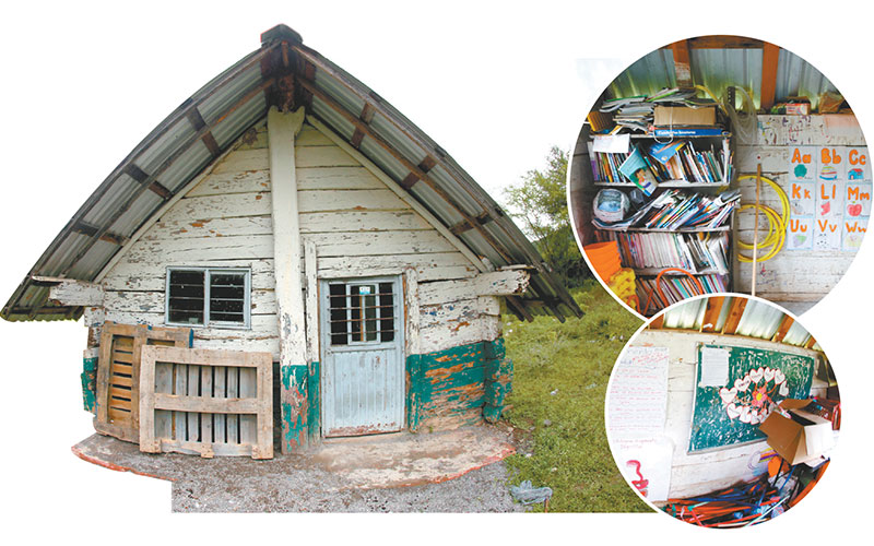 La choza fue utilizada 65 años, hasta la construcción de dos salones aledaños. (Fotos: Jorge López)
