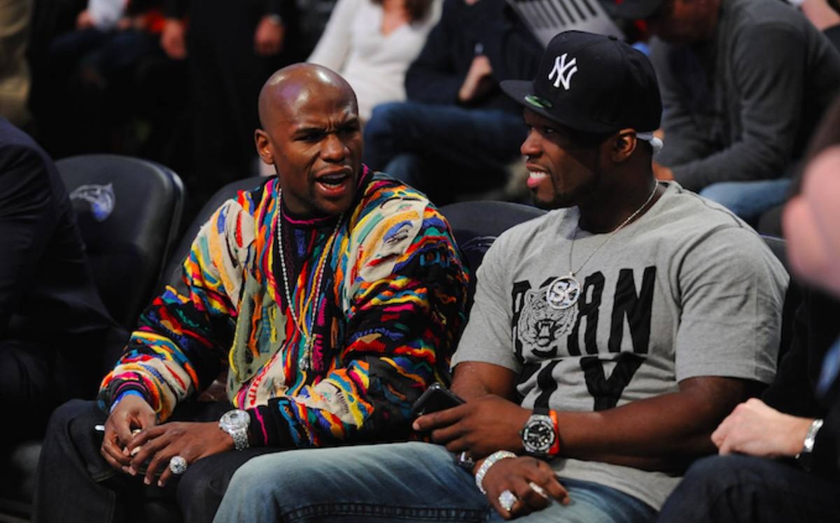 Floyd Mayweather y 50 Cent (AP)