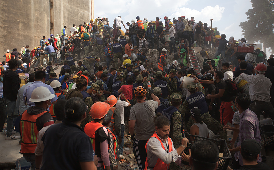 A las 13: 14 horas del 19 de septiembre de 2017 comenzó el temblor. (Omar Franco)