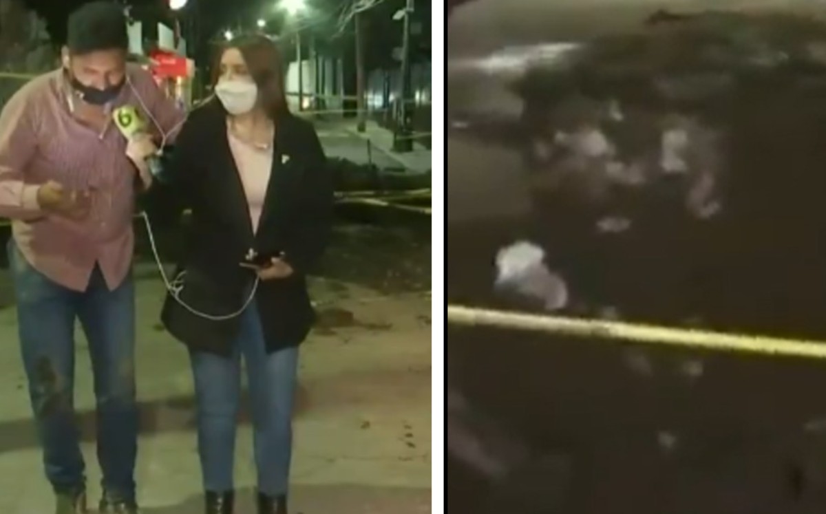 Camarógrafo se cae durante transmisión en vivo. (Captura)