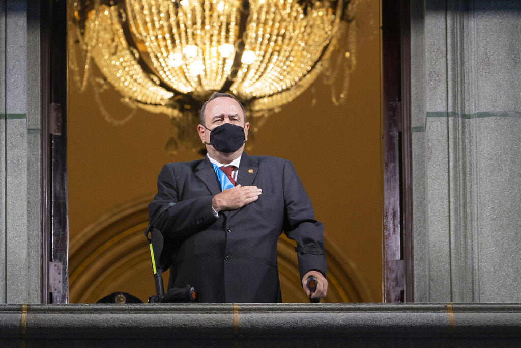 El presidente de Guatemala, Alejandro Giammattei. (AP)
