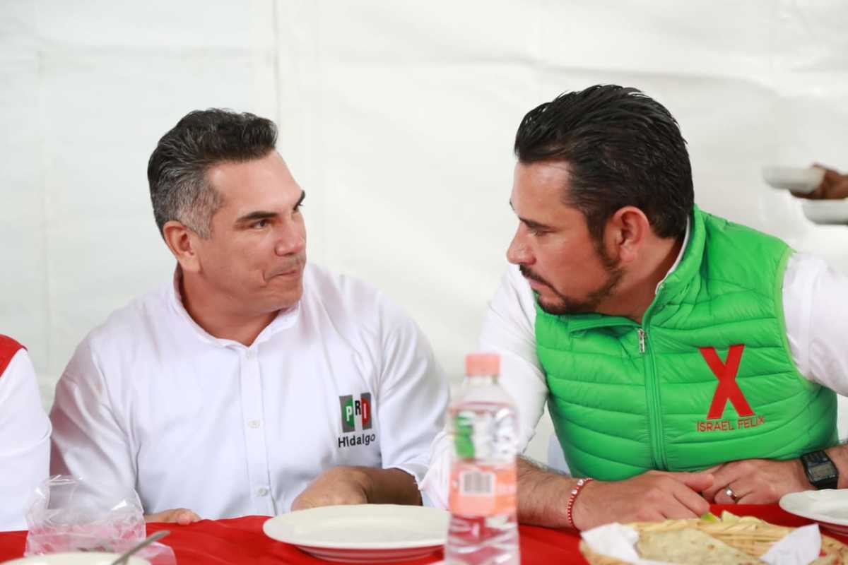 Alejandro Moreno e Israel Félix en Mineral de la Reforma. (Cortesía)