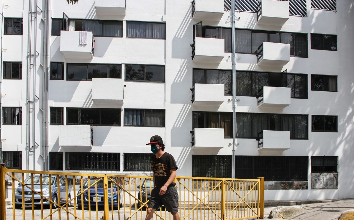Fachada del Multifamiliar Tlalpan a tres años del sismo del 2017. (Cuartoscuro)