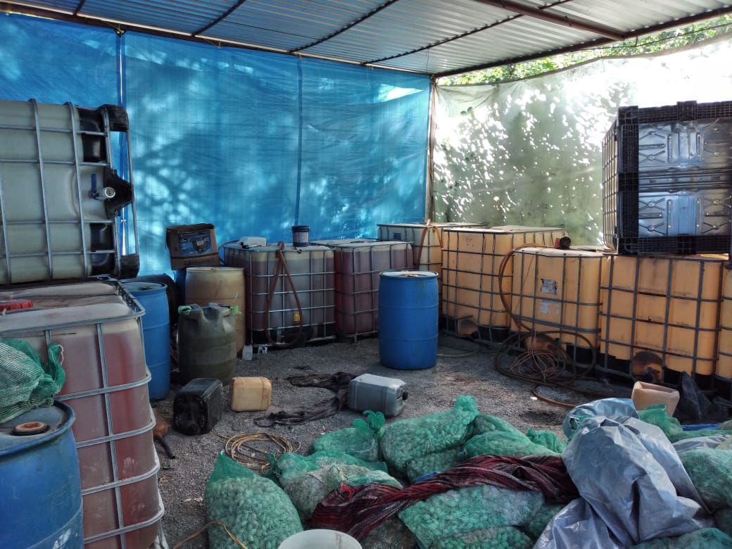 Guardia Nacional asegura más de 12 mil litros de huachicol, en León