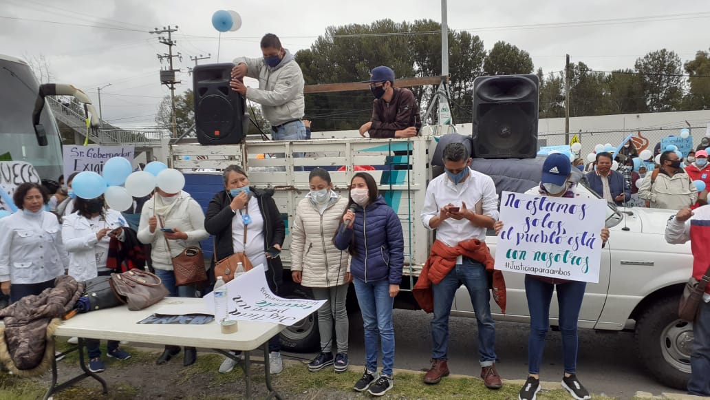 Manifestación afuera del Tutelar de Menores en Pachuca. (Teodoro Santos)