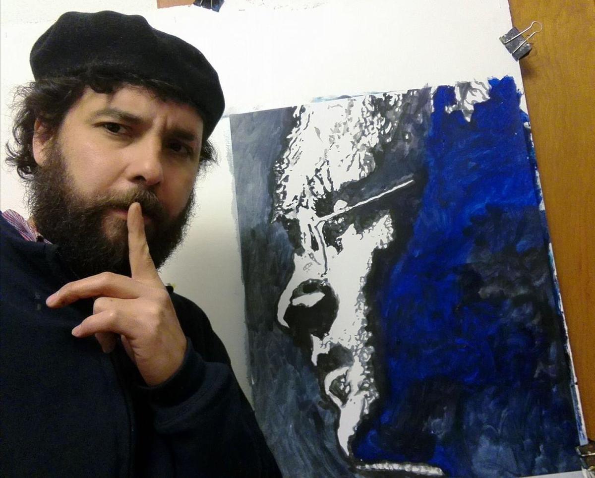 El pintor  inició a los 14 años en la escuela de Arte José Limón en Culiacán, Sinaloa. (Especial)