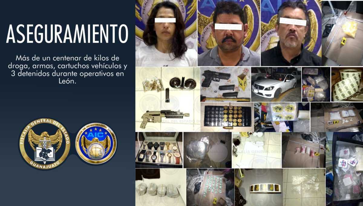 Capturan a tres personas en León