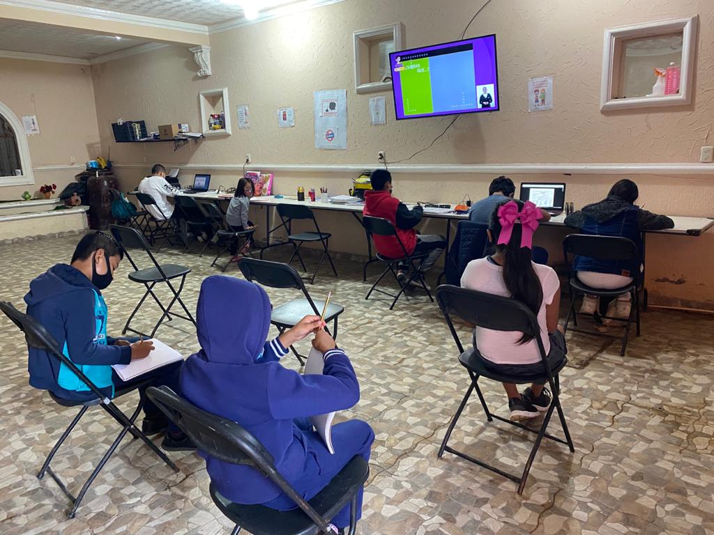 Casa habilitada como salón de clases