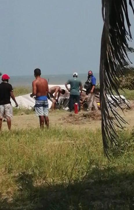El planeador cayó en Tecolutla, Veracruz.