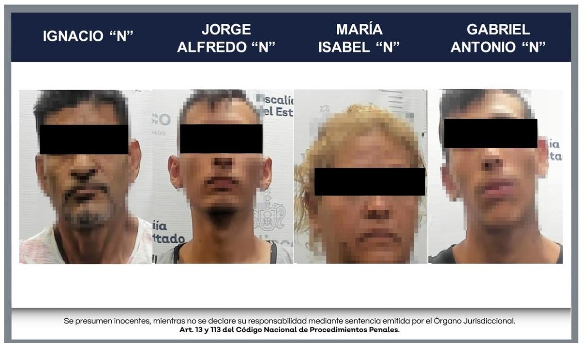 Tres homhres y una mujer son los relacionados con el homicidio de seis personas (Cortesía)