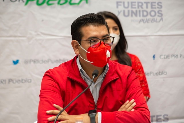 Nestor Camarillo, dirigente estatal del PRI en Puebla.  (Andrés Lobato)