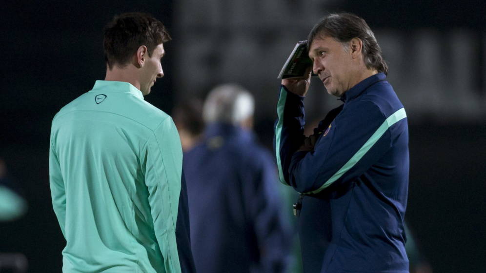 Tata Martino y Messi (EFE)