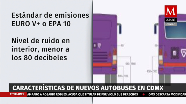 Características técnicas para los nuevos autobuses en la CdMx