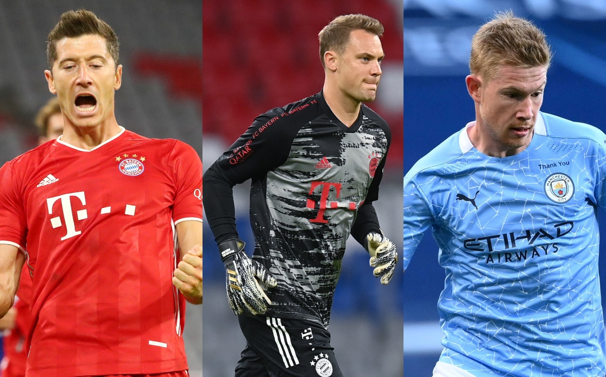 Robert Lewandoski,Manuel Neuer y Kevin de Bruyne, nominados a mejor jugador del año d ela UEFA (Reuters / AFP)