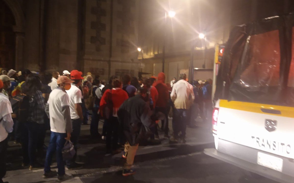 El contingente logró llegar hasta la avenida 20 de noviembre. (César Velázquez)