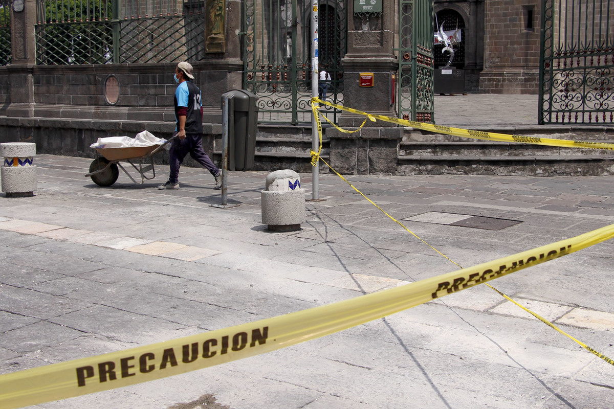 Obras de intervención en el Centro Histórico. (Melanie Torres)