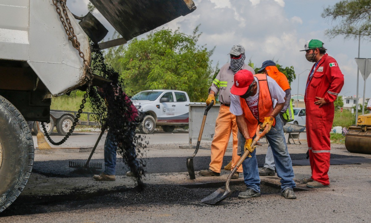 Corredor Urbano de Ciudad Madero es reparado. (Cortesía)