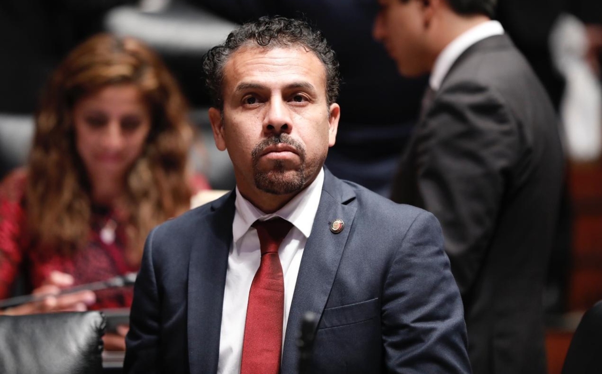 El senador Ricardo Velázquez Meza, durante una sesión en la Cámara. (Morena en el Senado)