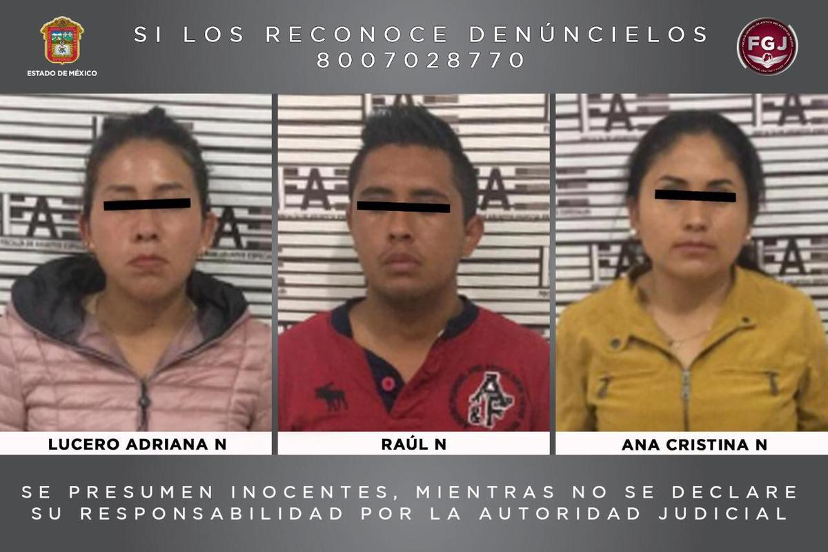 Fueron aprehendidos en el municipio de Zinacantepec. (Especial)