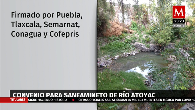 Tlaxcala y Puebla acuerdan saneamiento del Atoyac