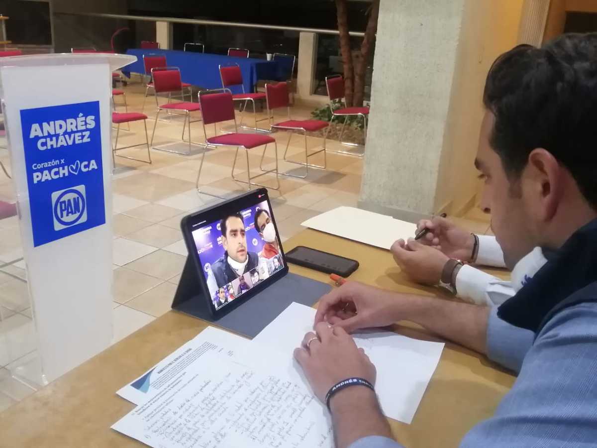 Andrés Chávez, candidato del PAN a la presidencia municipal de Pachuca. (Cortesía)