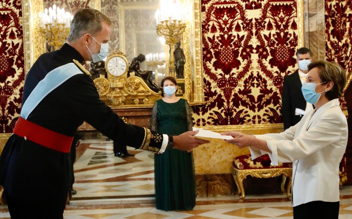 Embajadora de México en España presenta cartas credenciales al rey Felipe VI. (Especial)