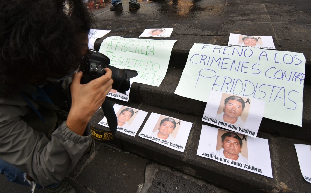 Periodistas se manifestaron para exigir justicia por el asesinato de uno de sus compañeros. (Cuartoscuro)