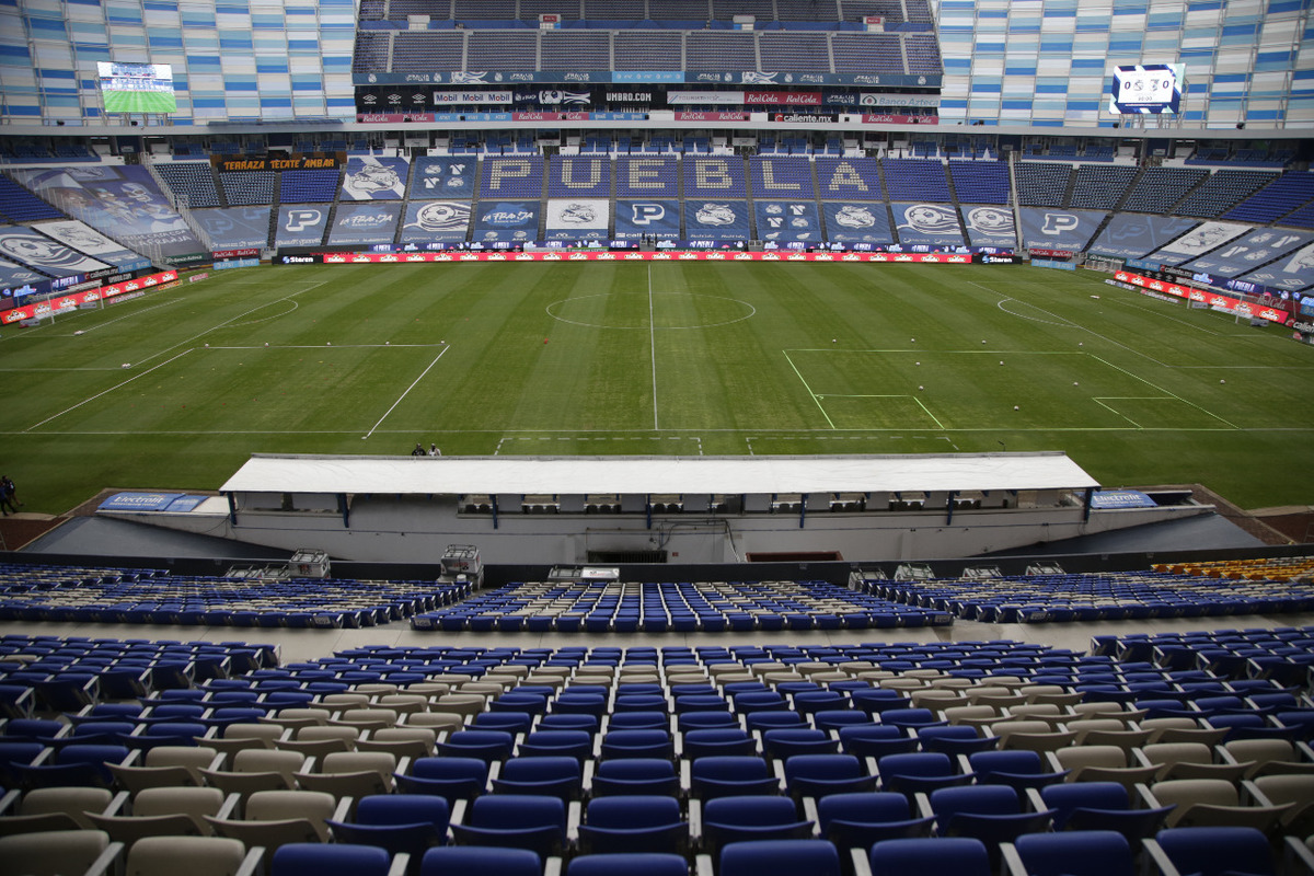 Estadio Cuauhtémoc luce vavío desde el inicio de la emergencia sanitaria por covid-19. (Agencia Enfoque)
