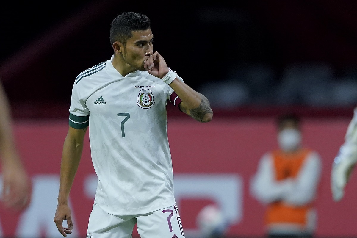 Orbelín Pineda durante un partido con la selección nacional (Imago7)