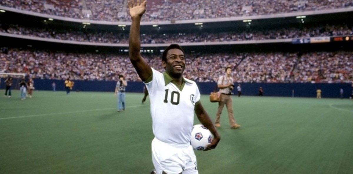 Pelé con el New York Cosmos (AP)