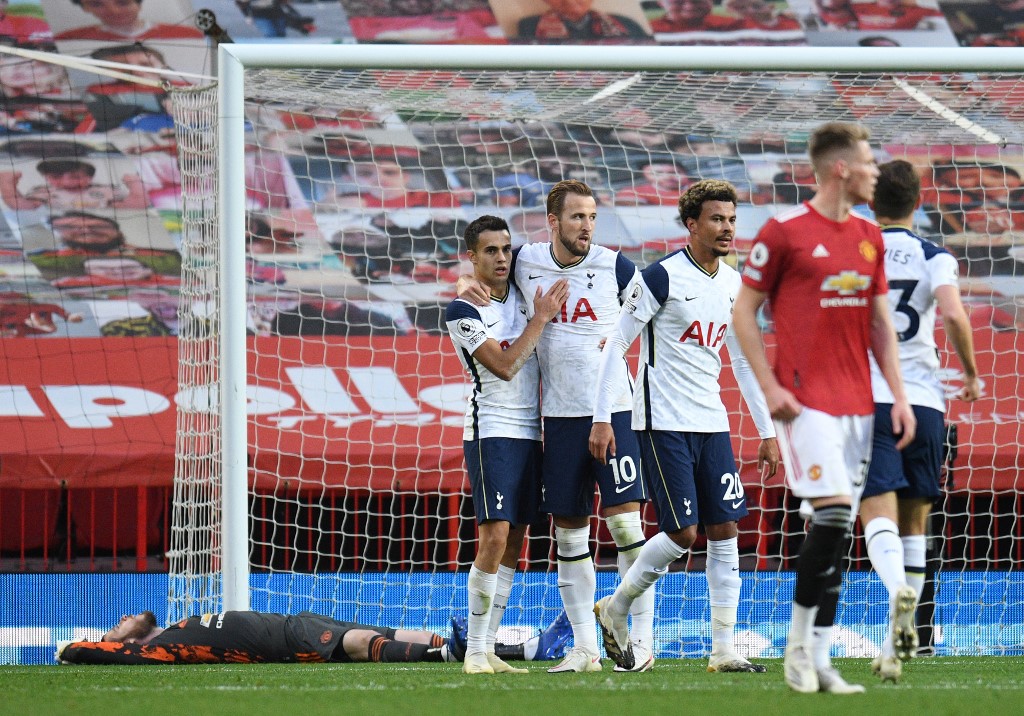 Tottenham goleó al United en el Old Trafford (AFP)