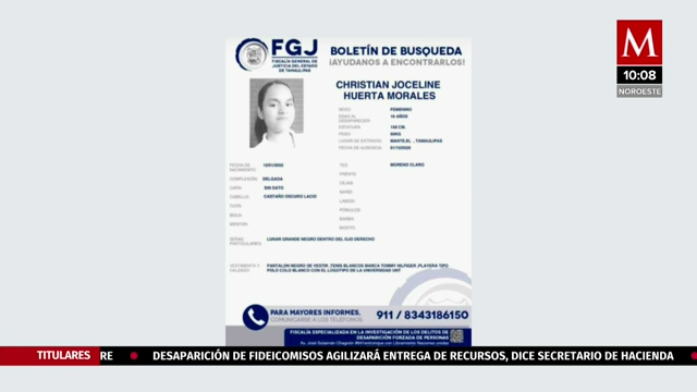 Activan alerta Alba para encontrar a Joceline Huerta