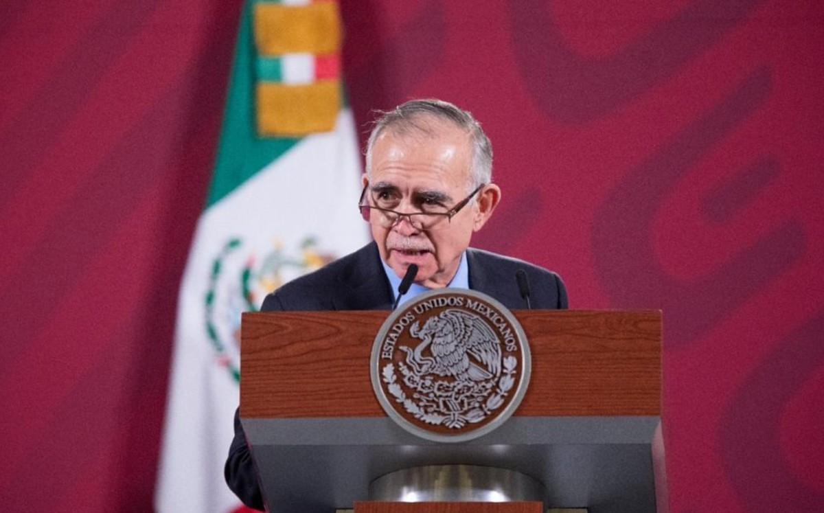Alfonso Romo en la presentación del Acuerdo de Reactivación Económica. (Cortesía)
