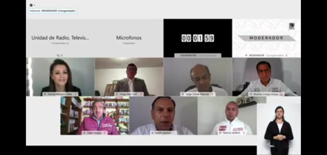 Debate organizado por el IEEH para candidatos de Pachuca. (Especial)