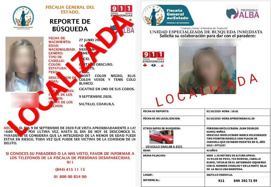 Localizan a personas desaparecidas en Coahuila. (Especial)
