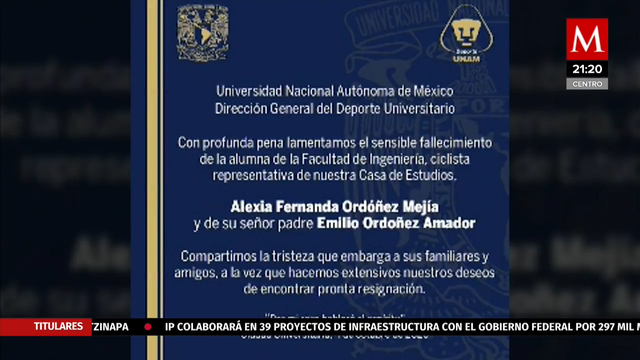 Muere joven ciclista de la UNAM tras ser atropellada