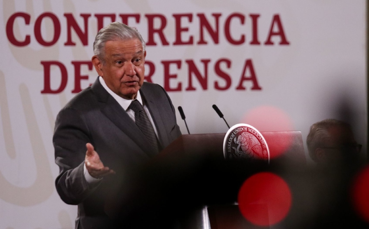 López Obrador el 06 de octubre durante la conferencia matutina desde Palacio Nacional. (Cuartoscuro)