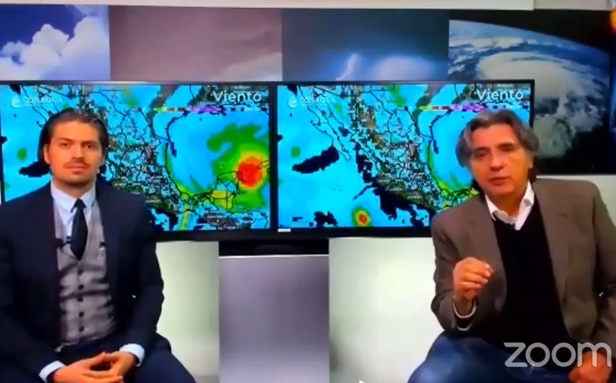 Funcionarios de Conagua detallaron la trayectoria de 'Delta'. (Captura)