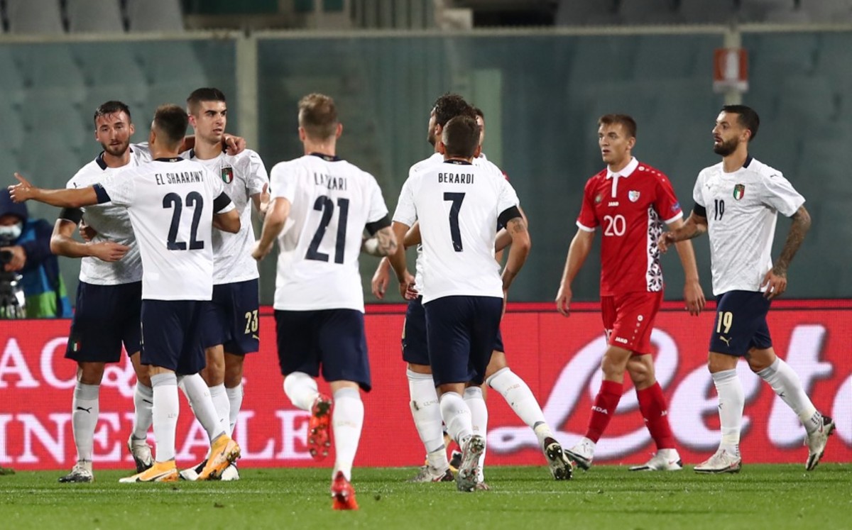 Italia golea 6-0 a Moldavia en partido amistoso (AFP)