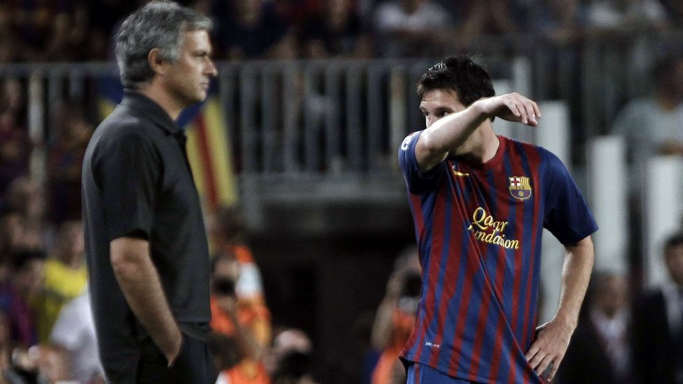 Lionel Messi y Mourinho (EFE)