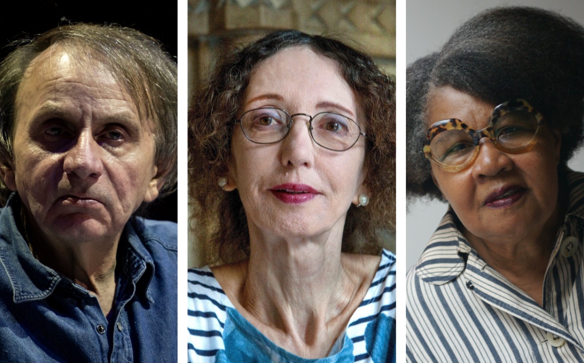 Michel Houellebecq, Joyce Carol Oates y Jamaica Kincaid. (Especial)